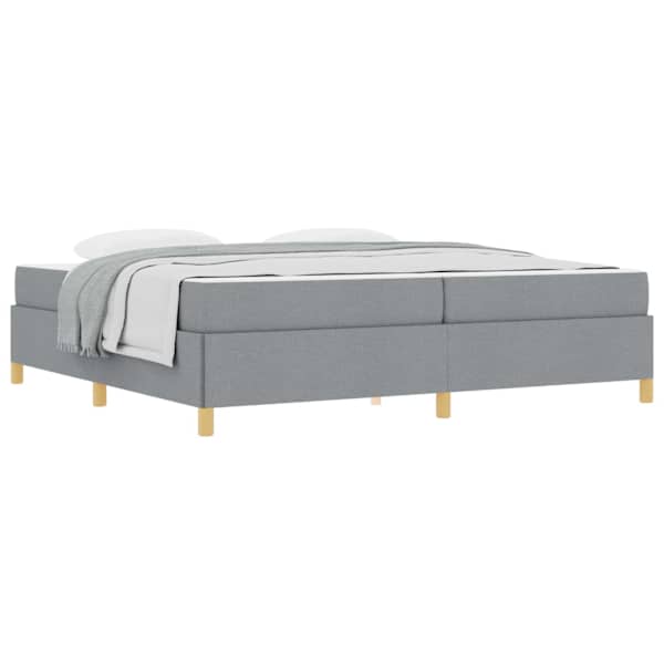 vidaXL Voodi raam Helehall 200 x 200 cm kangas