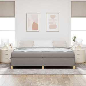Rám postele s matrací Taupe 200 x 200 cm textil - obrázek 3