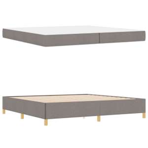 Rám postele s matrací Taupe 200 x 200 cm textil - obrázek 5