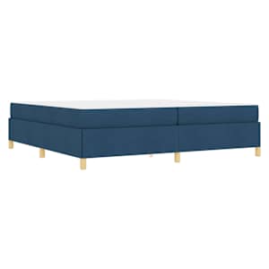 Rám postele s matrací Modrá 200 x 200 cm textil - obrázek 9