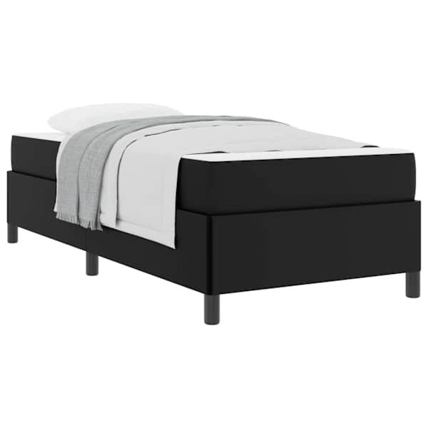 vidaXL Voodi raam madratsiga Must 80 x 200 cm kangas
