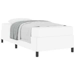 vidaXL Voodi raam madratsiga Valge 80 x 200 cm kangas