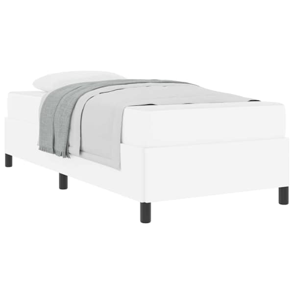 vidaXL Voodi raam madratsiga Valge 80 x 200 cm kangas