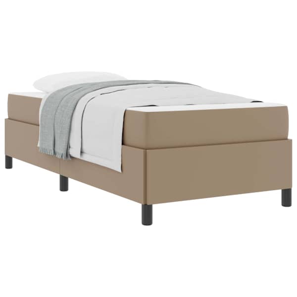 vidaXL Voodi raam madratsiga Cappuccino 80 x 200 cm kangas