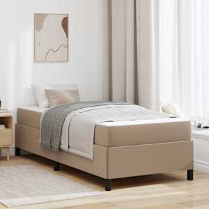 Rám postele s matrací Cappuccino 100 x 200 cm textil - obrázek 1