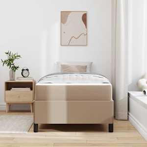 Rám postele s matrací Cappuccino 100 x 200 cm textil - obrázek 3