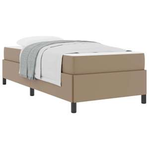 Rám postele s matrací Cappuccino 100 x 200 cm textil - obrázek 2