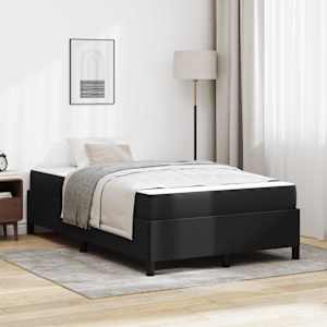 Konstrukcija postelje z vzmetnico Črna 120 x 190 cm blago