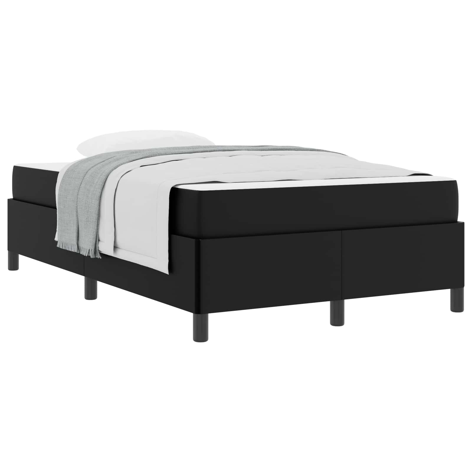 VidaXL Bedframe Met Matras Zwart 120 X 200 Cm Stof