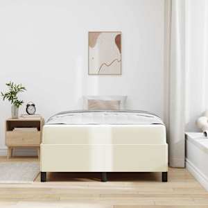 Rám postele s matrací Krémová 120 x 200 cm textil - obrázek 3
