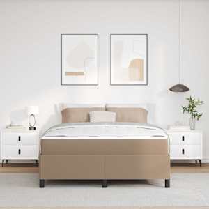 Rám postele s matrací Cappuccino 140 x 200 cm textil - obrázek 3