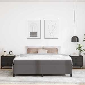 Rám postele s matrací Šedá 180 x 200 cm textil - obrázek 3