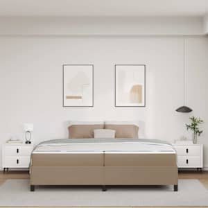Rám postele s matrací Cappuccino 200 x 200 cm textil - obrázek 3