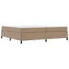 vidaXL Voodi raam madratsiga Cappuccino 200 x 200 cm kangas