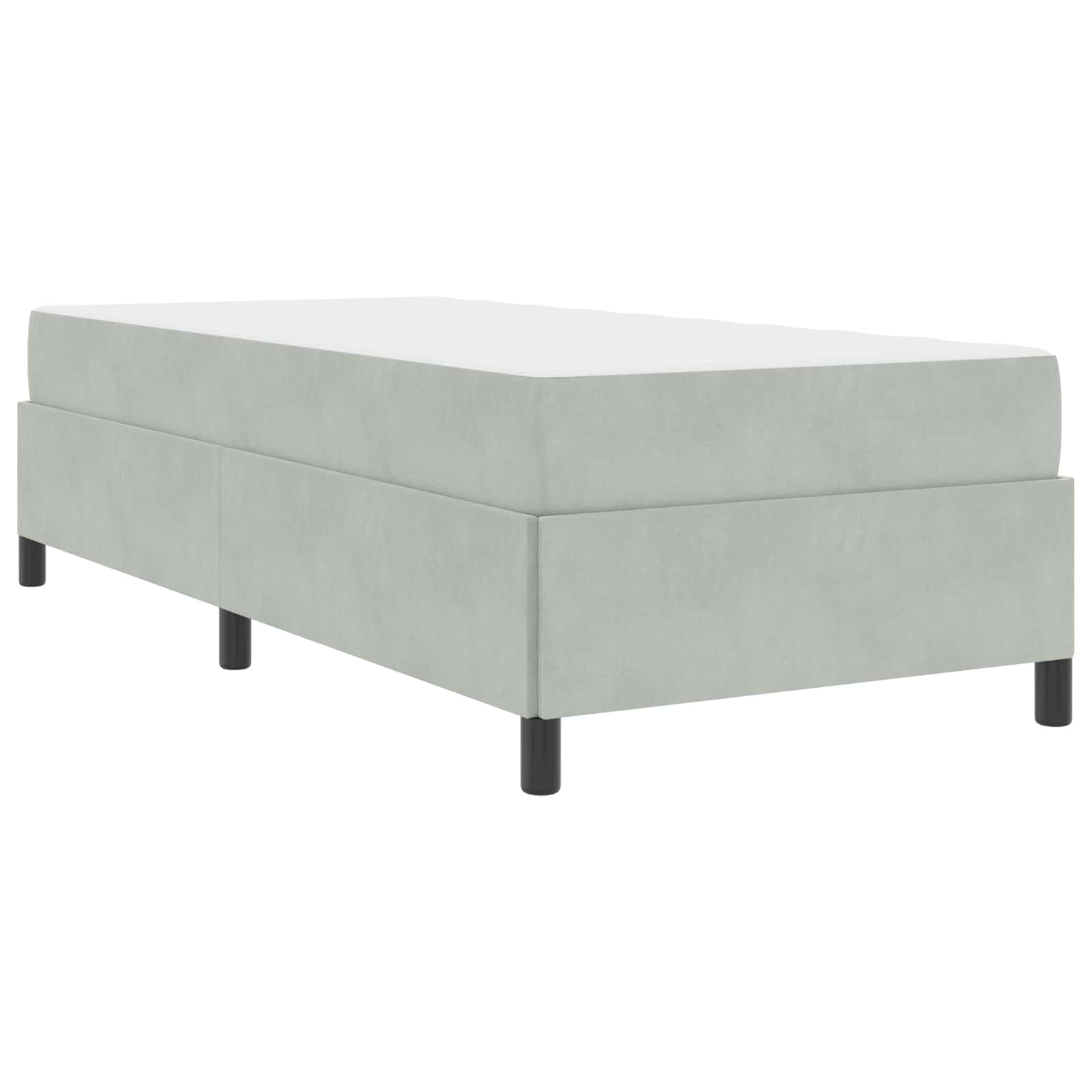 Bedframe Anders Wit en lichtgrijs 90 x 190 cm Fluweel | luizaXL | Dé meubelwinkel voor elk interieur Bedframe Anders Wit en lichtgrijs 90 x 190 cm Fluweel - Afbeelding 4