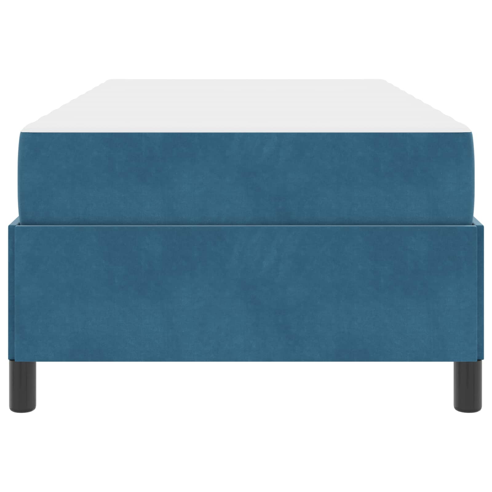 Bedframe Anders Donkerblauw en wit 90 x 190 cm Fluweel | luizaXL | Dé meubelwinkel voor elk interieur Bedframe Anders Donkerblauw en wit 90 x 190 cm Fluweel - Afbeelding 4