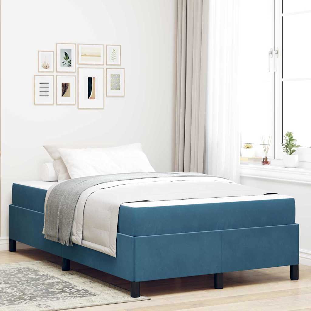 Image of Struttura del letto Blu scuro, Bianco e Blu scuro 120 x 190 cm 3399052