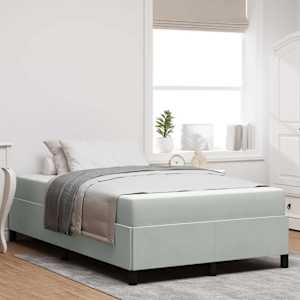 Konstrukcija postelje Svetlo siva 120 x 200 cm blago