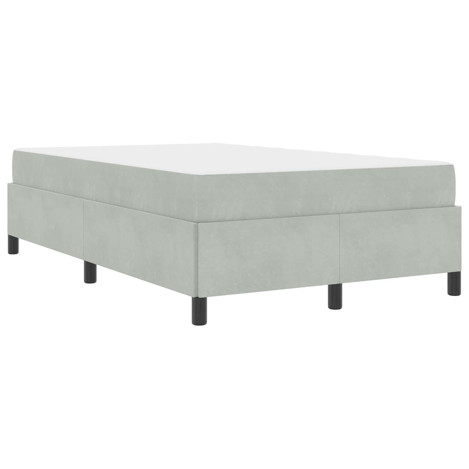 Bedframe Anders Wit en lichtgrijs 120 x 200 cm Fluweel | luizaXL | Dé meubelwinkel voor elk interieur Bedframe Anders Wit en lichtgrijs 120 x 200 cm Fluweel - Afbeelding 4