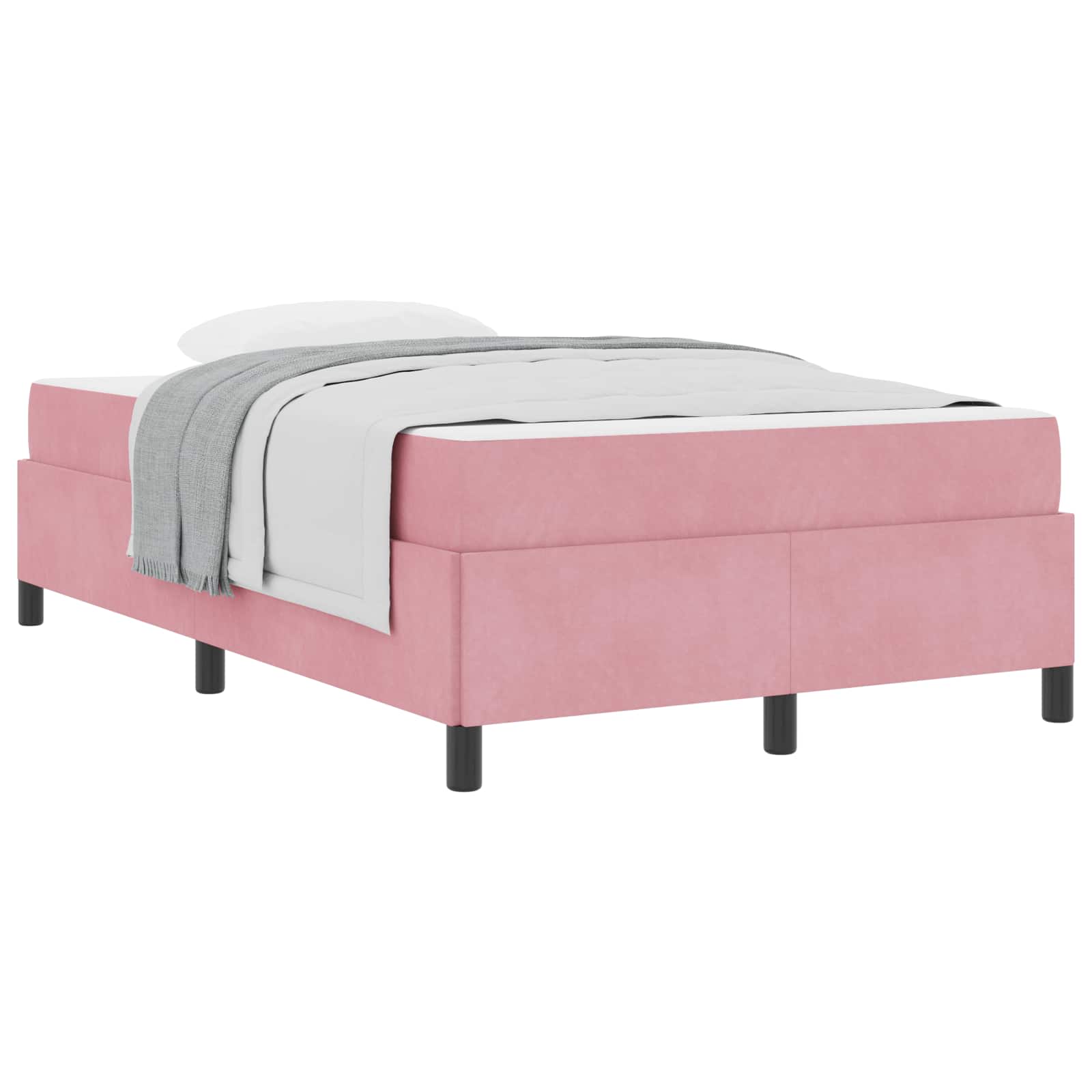 Bedframe Anders Roze en wit 120 x 200 cm Fluweel | luizaXL | Dé meubelwinkel voor elk interieur Bedframe Anders Roze en wit 120 x 200 cm Fluweel - Afbeelding 2
