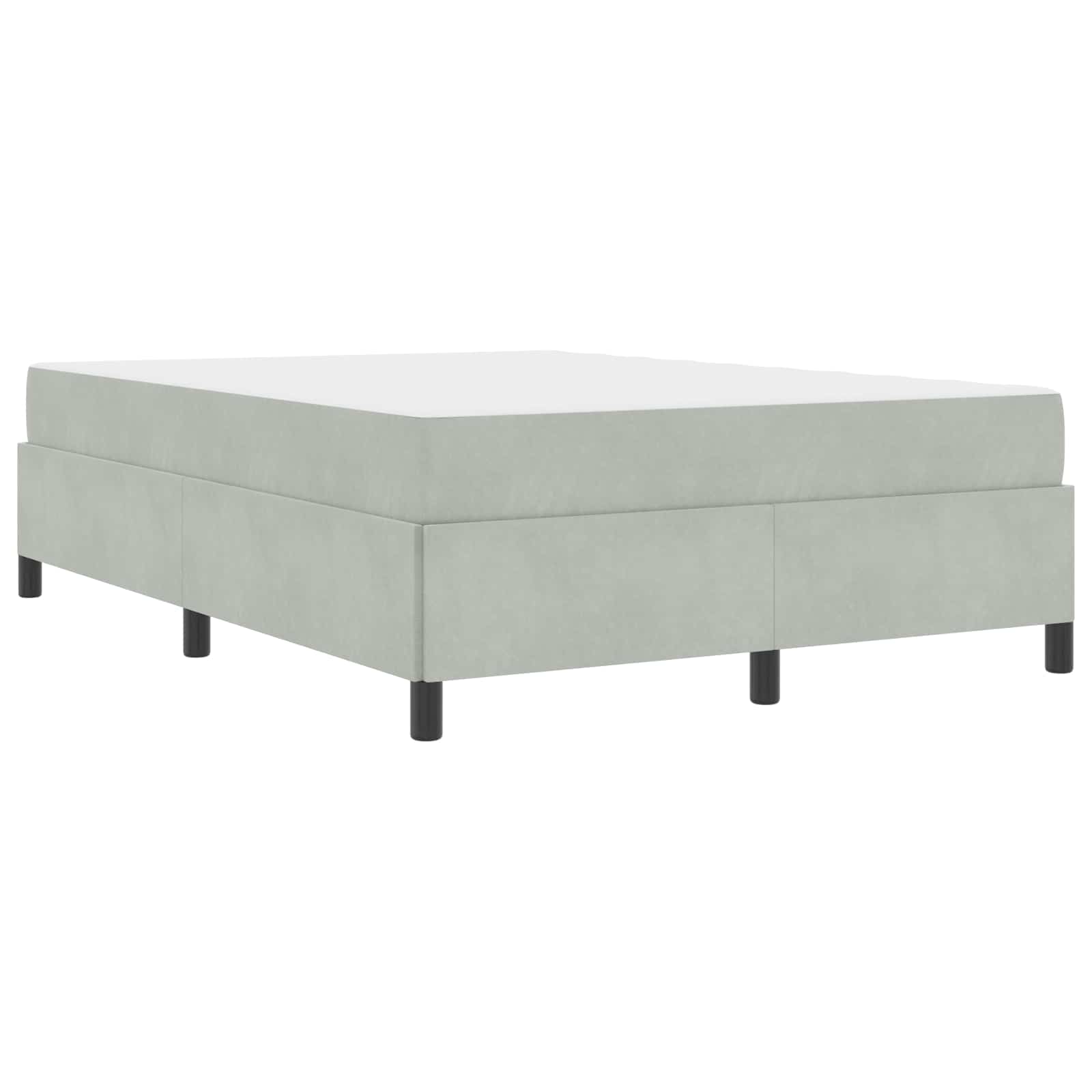 Bedframe Anders Wit en lichtgrijs 140 x 190 cm Fluweel | luizaXL | Dé meubelwinkel voor elk interieur Bedframe Anders Wit en lichtgrijs 140 x 190 cm Fluweel - Afbeelding 4
