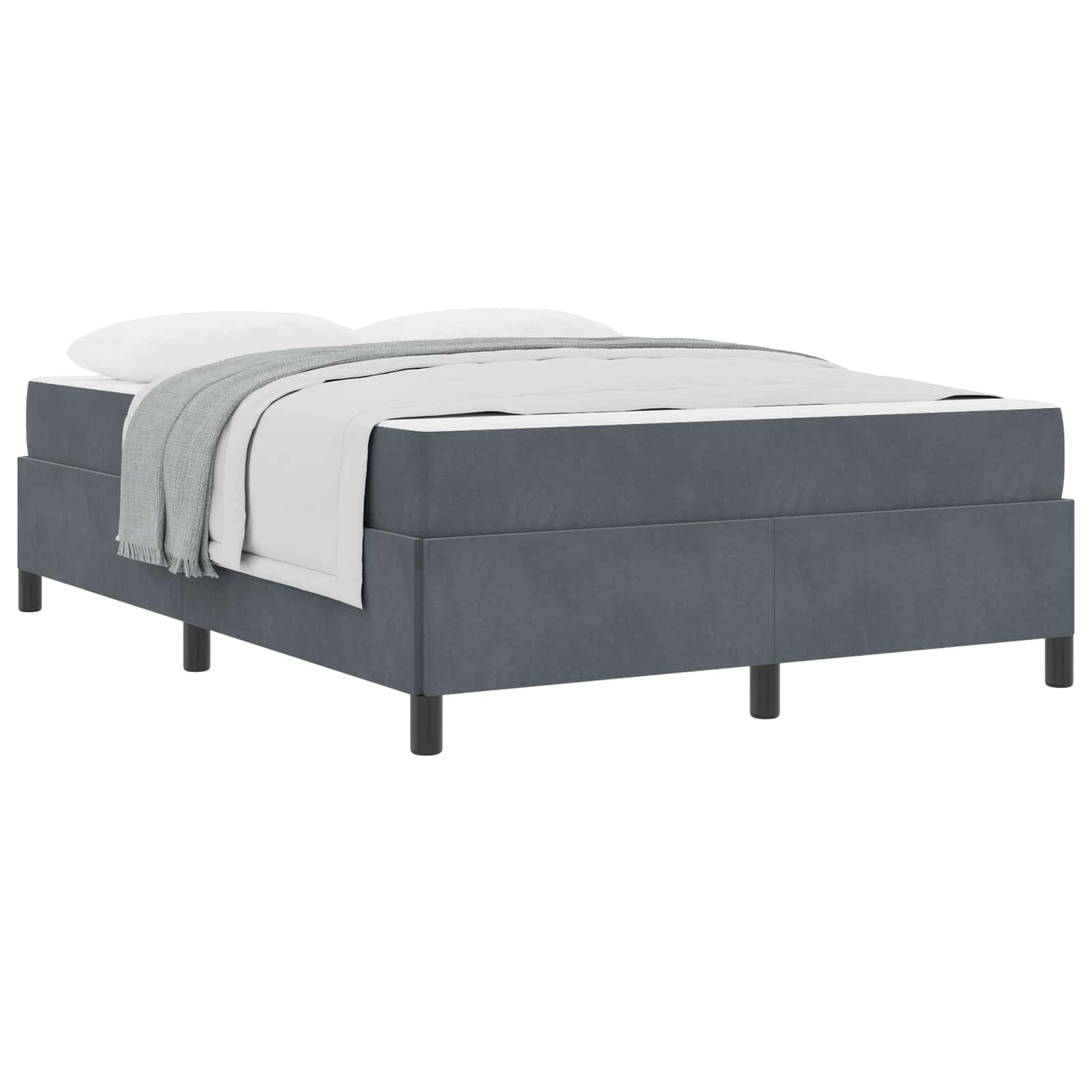 Bedframe Anders Wit en lichtgrijs 140 x 190 cm Fluweel | luizaXL | Dé meubelwinkel voor elk interieur Bedframe Anders Wit en lichtgrijs 140 x 190 cm Fluweel - Afbeelding 2