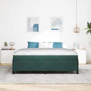 Rám postele s matrací Tmavě zelená 180 x 200 cm textil - obrázek 3