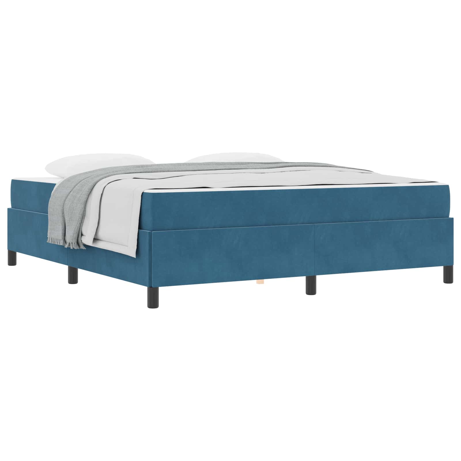 Bedframe Anders Donkerblauw en wit 180 x 200 cm Fluweel | luizaXL | Dé meubelwinkel voor elk interieur Bedframe Anders Donkerblauw en wit 180 x 200 cm Fluweel - Afbeelding 2