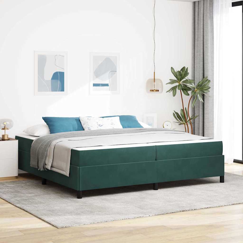 Voodi raam Muu Valge ja Helehall 200 x 200 cm Samet