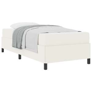 vidaXL Voodi raam madratsiga cream 80 x 200 cm kangas