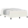 vidaXL Voodi raam madratsiga cream 140 x 190 cm kangas