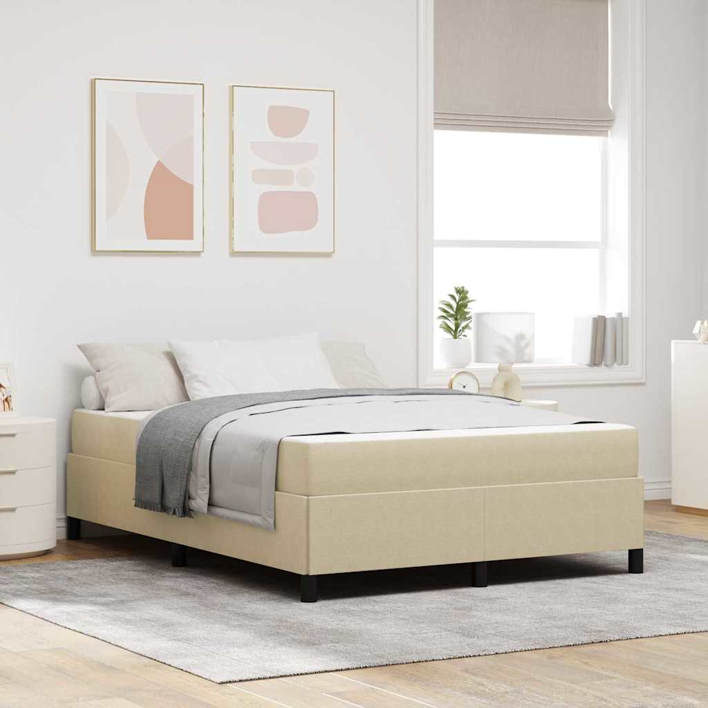 Voodi raam Hele hallikas roheline 140 x 190 cm Kordurori kangas