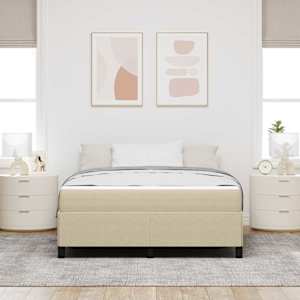 Rám postele s matrací Světle zelená šedá 140 x 200 cm textil - obrázek 4