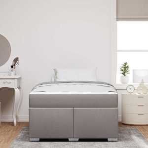 Rám postele s matrací Taupe 120 x 200 cm textil - obrázek 3
