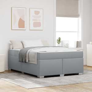 Konstrukcija postelje Svetlo siva 160 x 200 cm blago