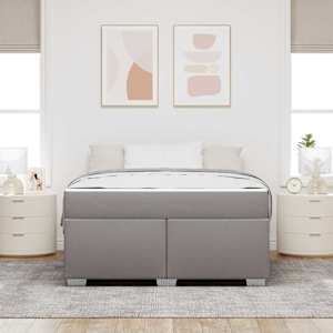 Rám postele s matrací Taupe 160 x 200 cm textil - obrázek 3
