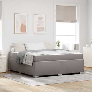 Rám postele s matrací Taupe 180 x 200 cm textil - obrázek 1