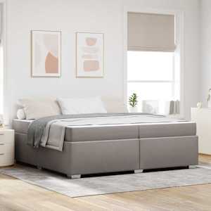 Rám postele s matrací Taupe 200 x 200 cm textil - obrázek 1