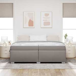 Rám postele s matrací Taupe 200 x 200 cm textil - obrázek 3
