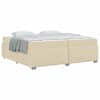 vidaXL Voodi raam madratsiga cream 200 x 200 cm kangas