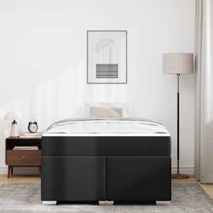 Rám postele s matrací Černá 120 x 190 cm textil - obrázek 3