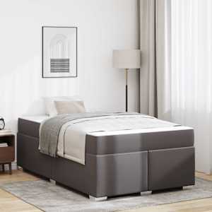 Konstrukcija postelje z vzmetnico Siva 120 x 190 cm blago