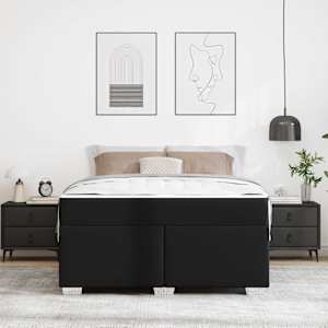 Rám postele s matrací Černá 160 x 200 cm textil - obrázek 4