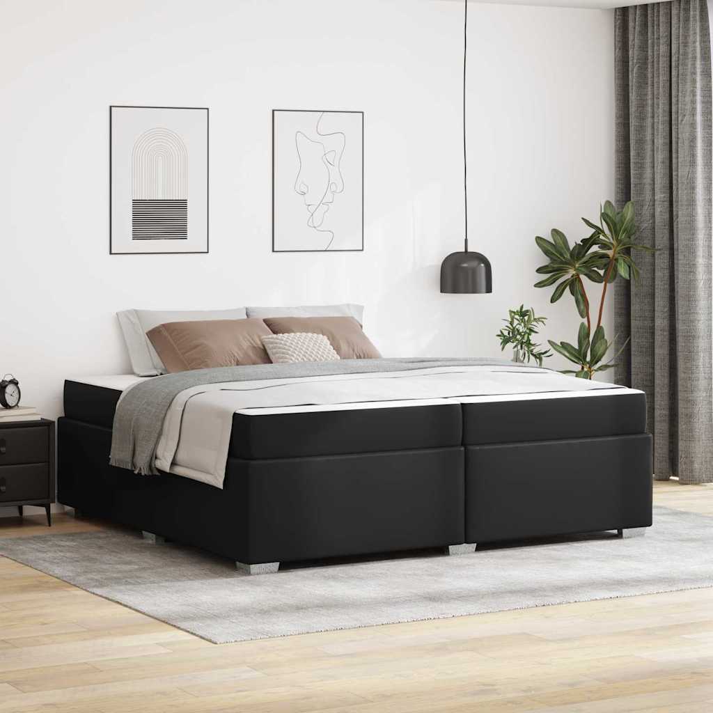 Voodi raam Muu Must 200 x 200 cm Kunstnahk