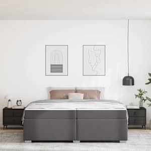 Rám postele s matrací Šedá 200 x 200 cm textil - obrázek 3