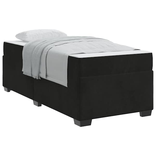vidaXL Voodi raam madratsiga Must 80 x 200 cm kangas
