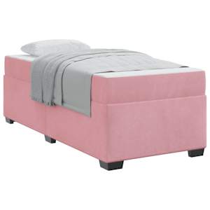 vidaXL Voodi raam madratsiga Roosa 80 x 200 cm kangas
