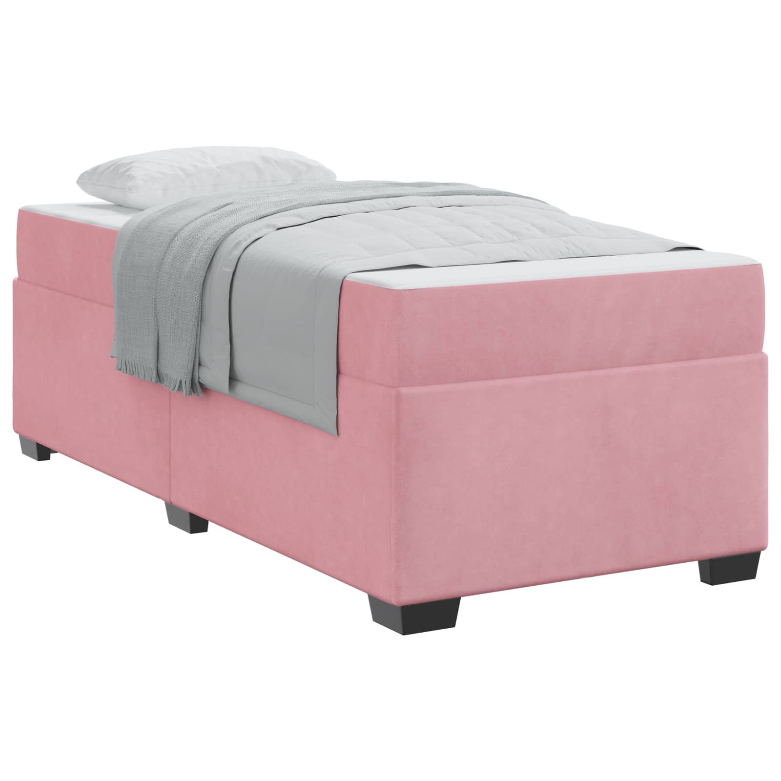 Bedframe Anders Roze 90 x 200 cm Fluweel | luizaXL | Dé meubelwinkel voor elk interieur Bedframe Anders Roze 90 x 200 cm Fluweel - Afbeelding 2