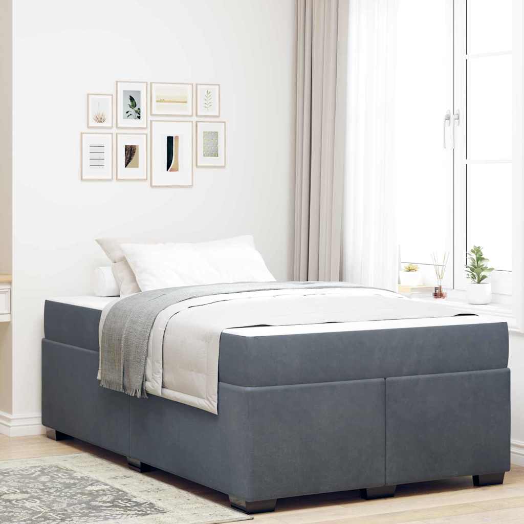 Voodiraam madratsiga Muu Tumehall 120 x 190 cm Samet