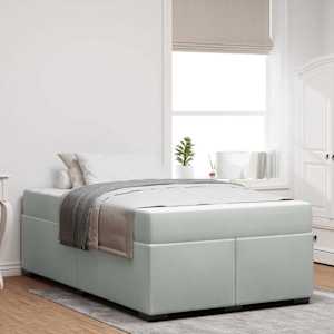 Konstrukcija postelje Svetlo siva 120 x 200 cm blago